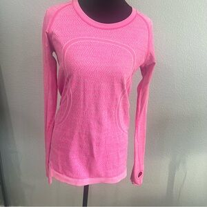 lululemon athletica Bright Pink Long Sleeve Top